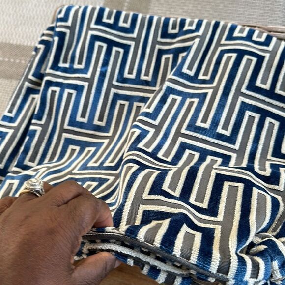 Custom Retro Pattern Pillow Covers (2) 19”x19” - Picture 6 of 6